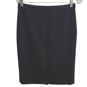 J. Crew | Women's Classic Black Wool No. 2 Pencil Skirt (Size 2)